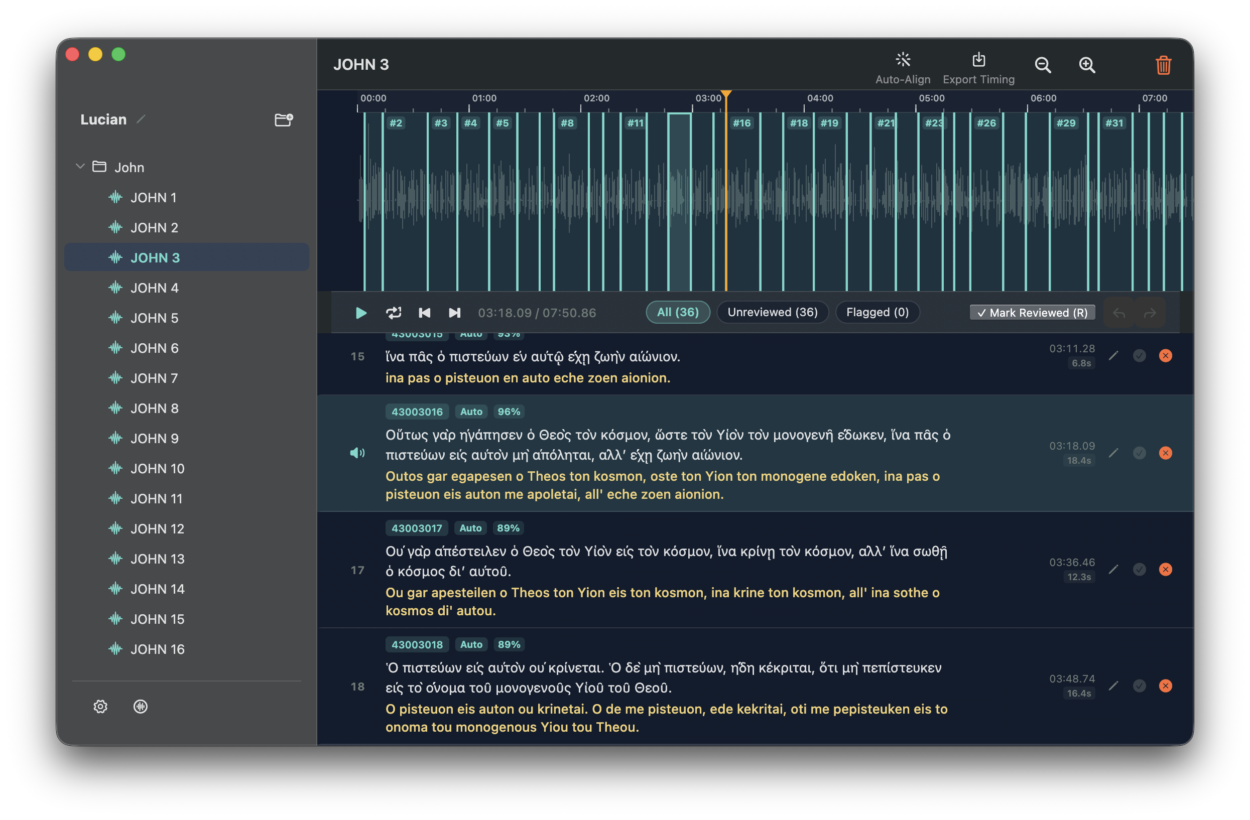 Isochron Studio for Mac (Dark Mode)